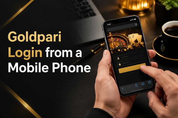 Goldpari Login from a Mobile Phone